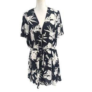 Show Me Your Mumu Womens Size XL Floral Wrap Robe Lightweight Sleepwear